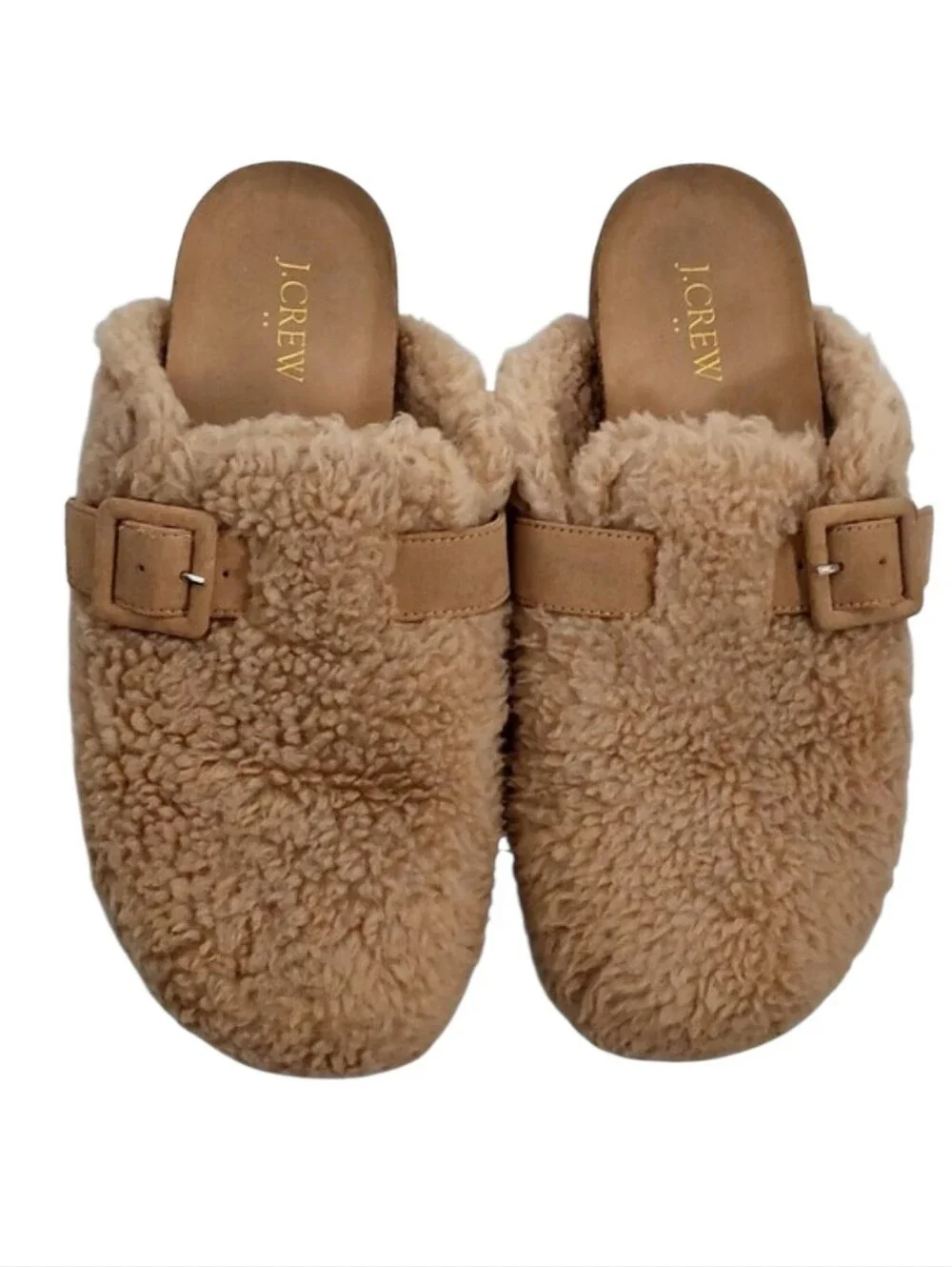 J Crew Buckle clog slippers